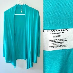 Popana Light BLUE Cardigan NWOT